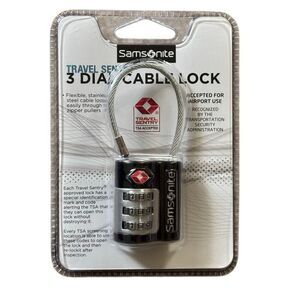 Samsonite Travel Sentry 3 Dial Cable Lock *New*